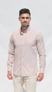Camisa Clássica às Riscas Azuis