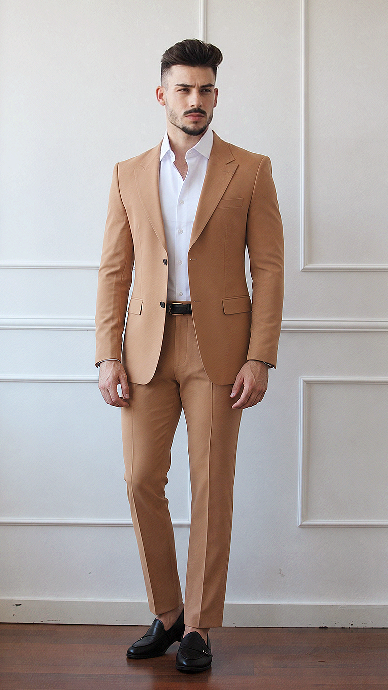 Fato de 2 Peças Camel Elegant