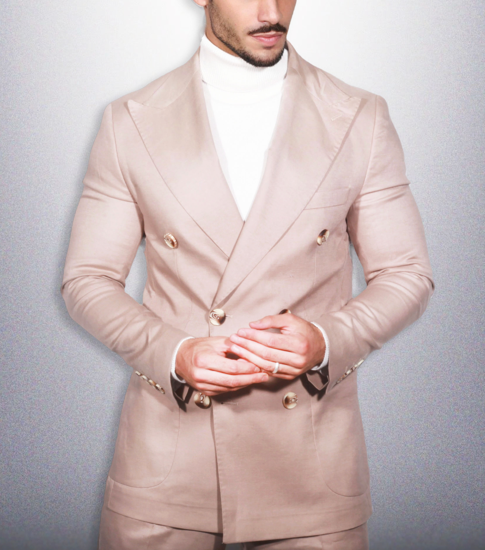 Fato Masculino em Linho e Algodão - Elegância e Conforto Natural