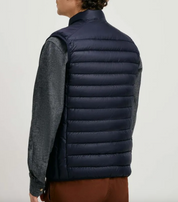 Colete casual masculino com zíper frontal e gola alta de cor sólida para outono/inverno