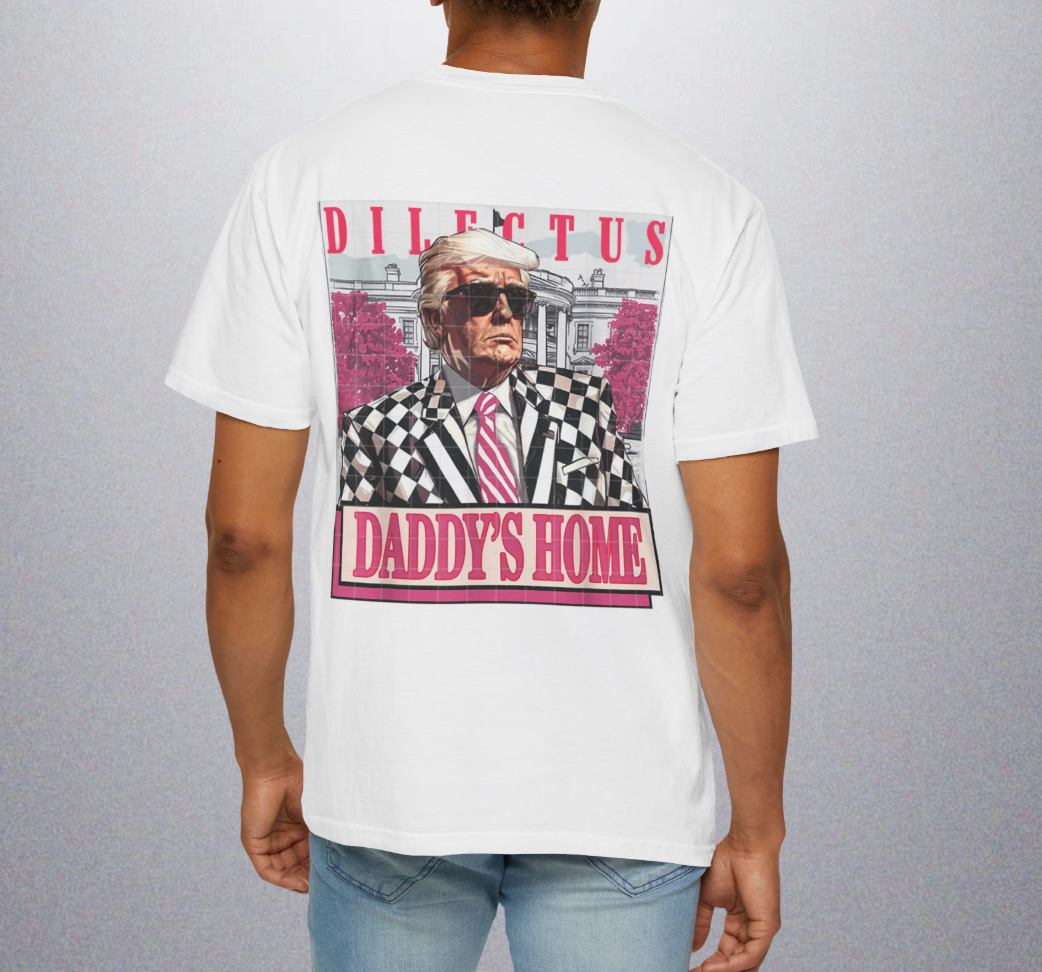 T-shirt  Daddy's Home Camiseta Casual  para Homens, Gola Redonda