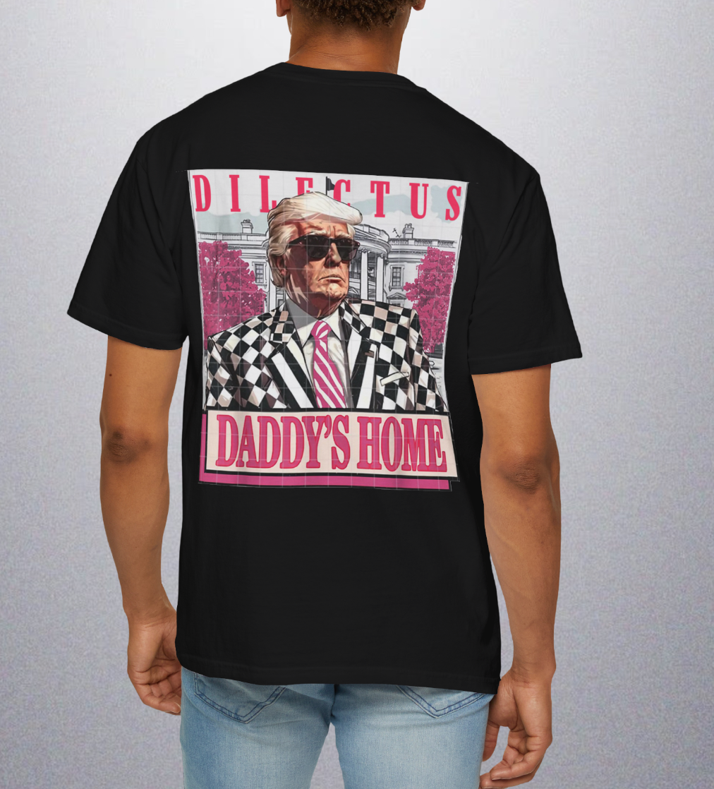 T-shirt  Daddy's Home Camiseta Casual  para Homens, Gola Redonda