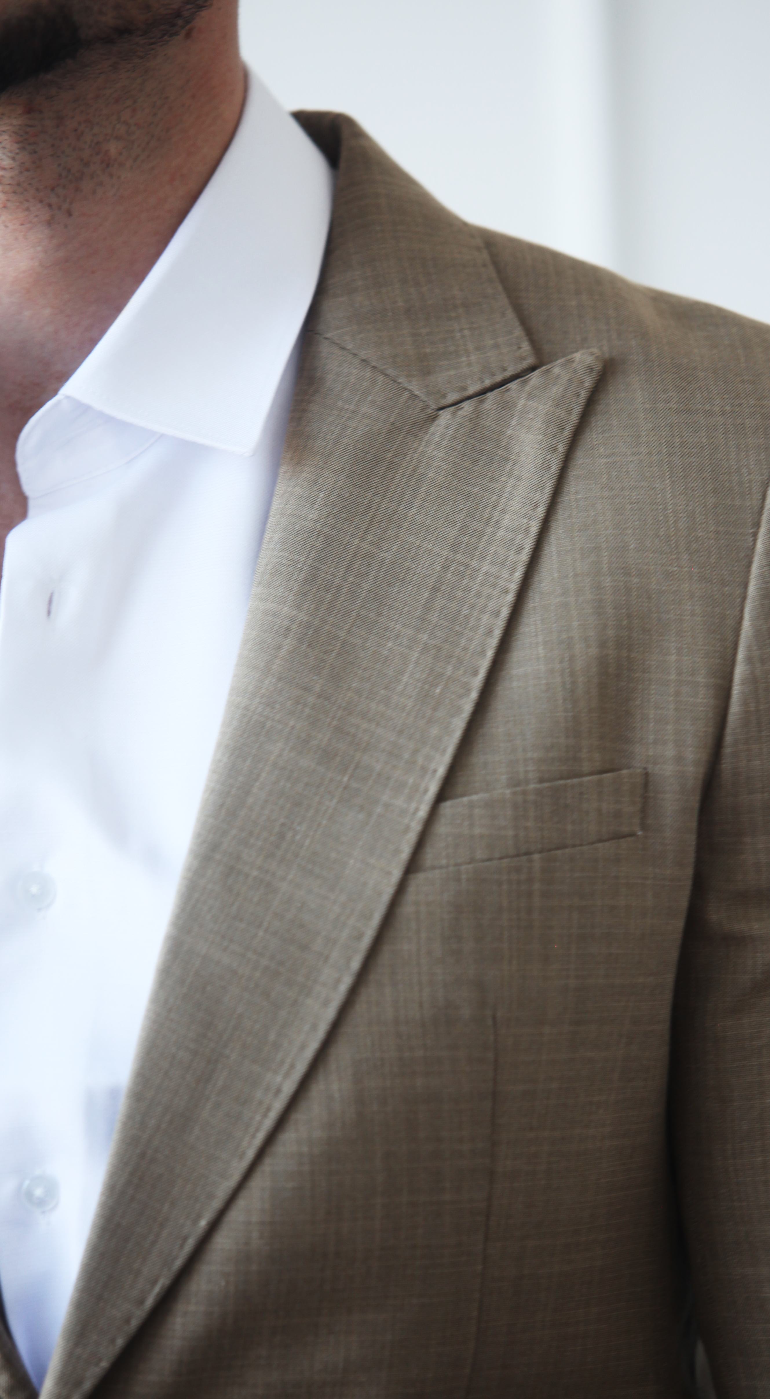 Fato masculino de 2 Peças em Verde Caqui Elegante