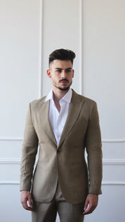 Fato masculino de 2 Peças em Verde Caqui Elegante