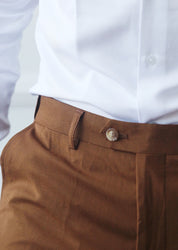 Fato de 2 Peças Castanho Elegant