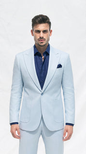 Fato Slim Creme em Linho & Rayon Premium