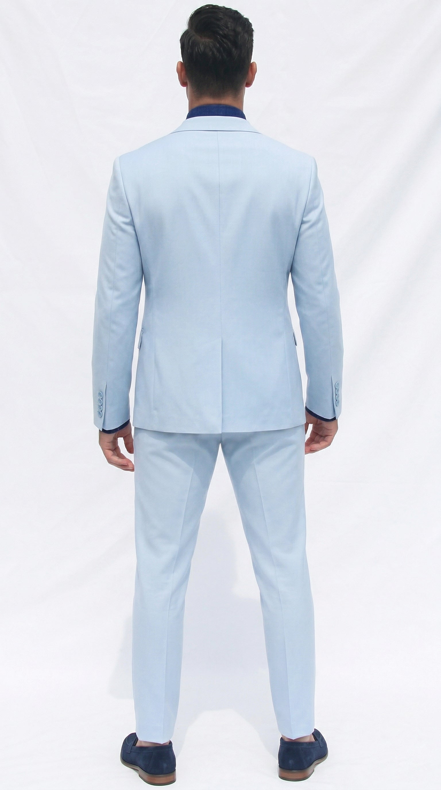 Fato Slim Azul Turquesa em Linho & Rayon Premium