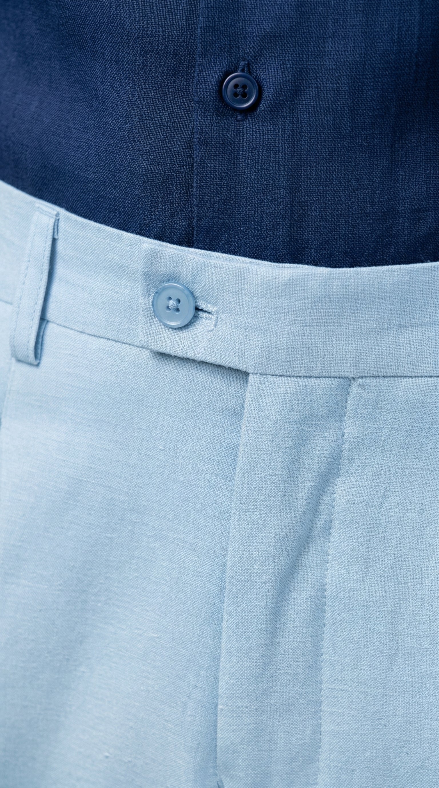 Fato Slim Azul Turquesa em Linho & Rayon Premium