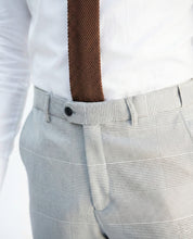 Fato 3 Peças Cinzento Claro com Padrão Discreto