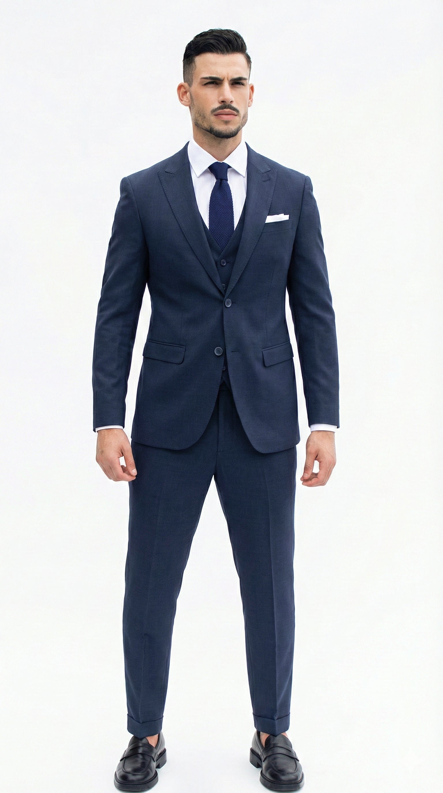 Fato Slim Fit 3 Peças - Cor Azul Marinho