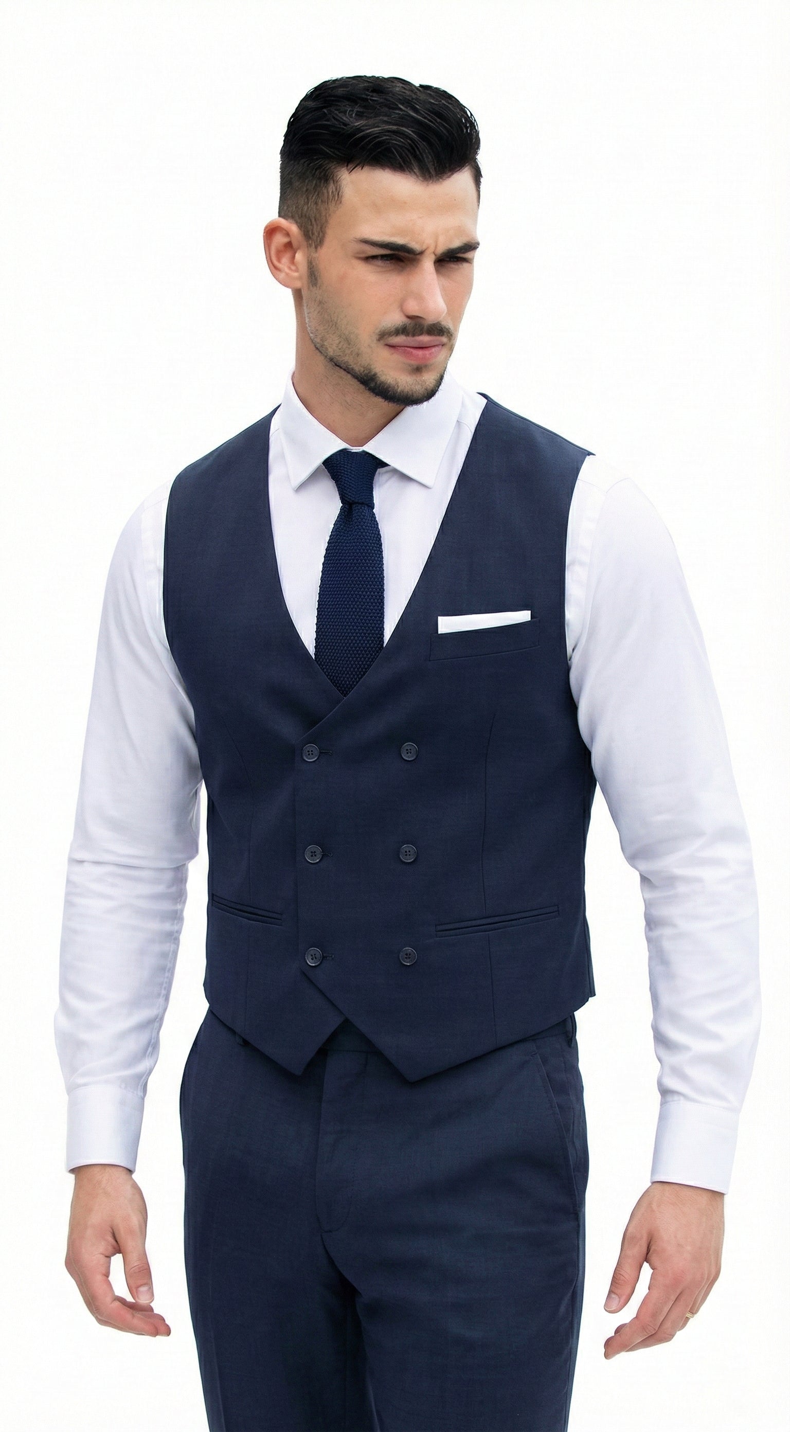 Fato Slim Fit 3 Peças - Cor Azul Marinho