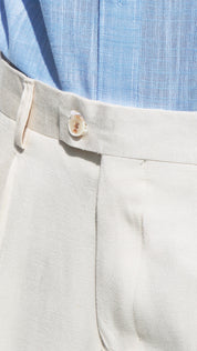 Fato Slim Creme em Linho & Rayon Premium