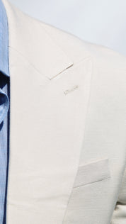 Fato Slim Creme em Linho & Rayon Premium