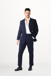 Fato Masculino Azul Marinho – Elegância