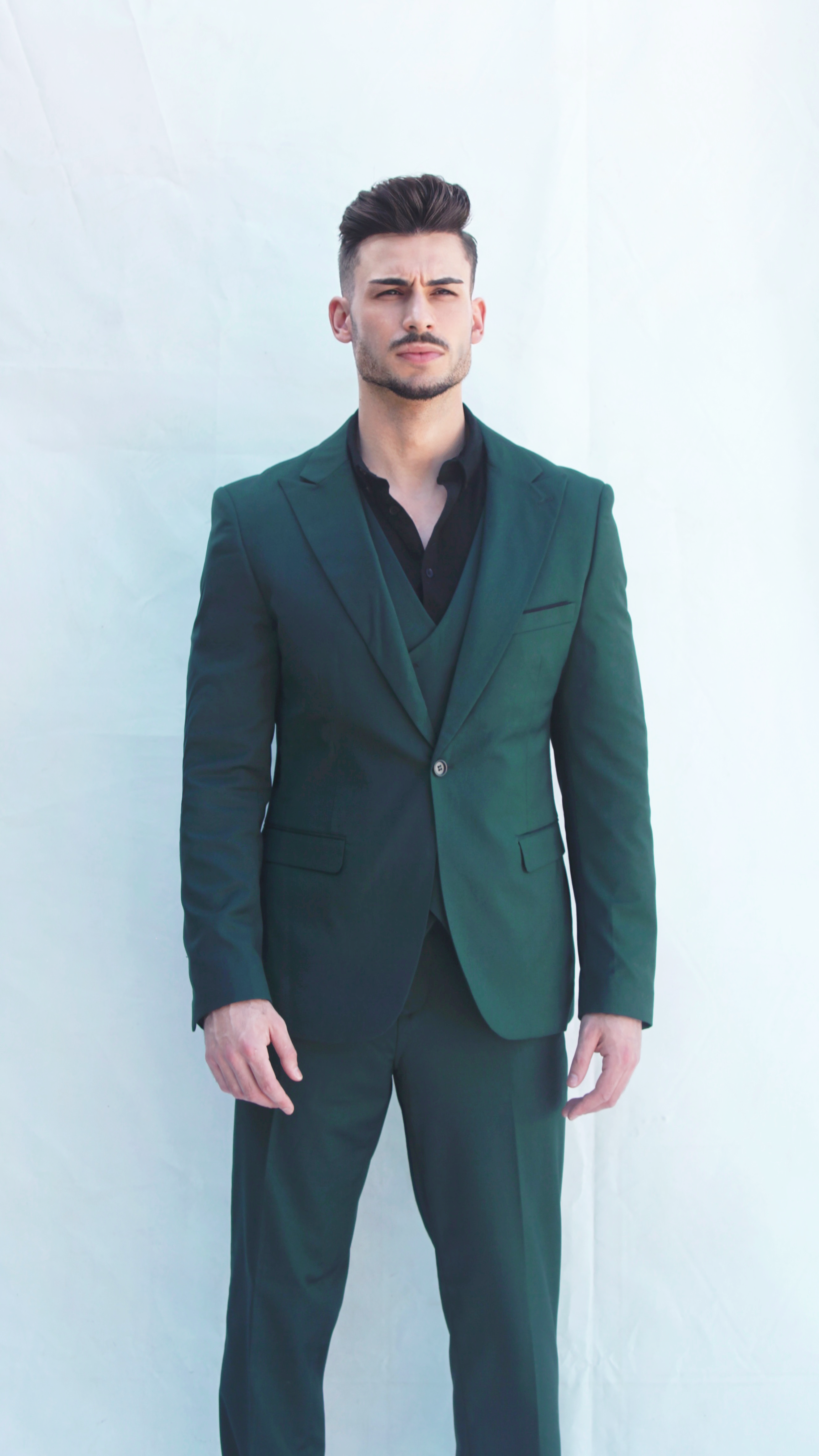 Fato Masculino 3 Peças Verde Escuro