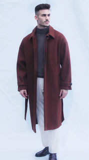 Sobretudo em Lã Castanho-Cacau