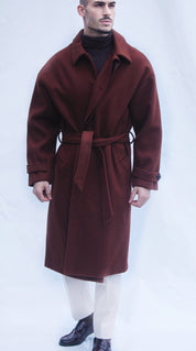 Sobretudo em Lã Castanho-Cacau