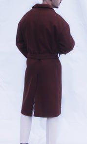 Sobretudo em Lã Castanho-Cacau