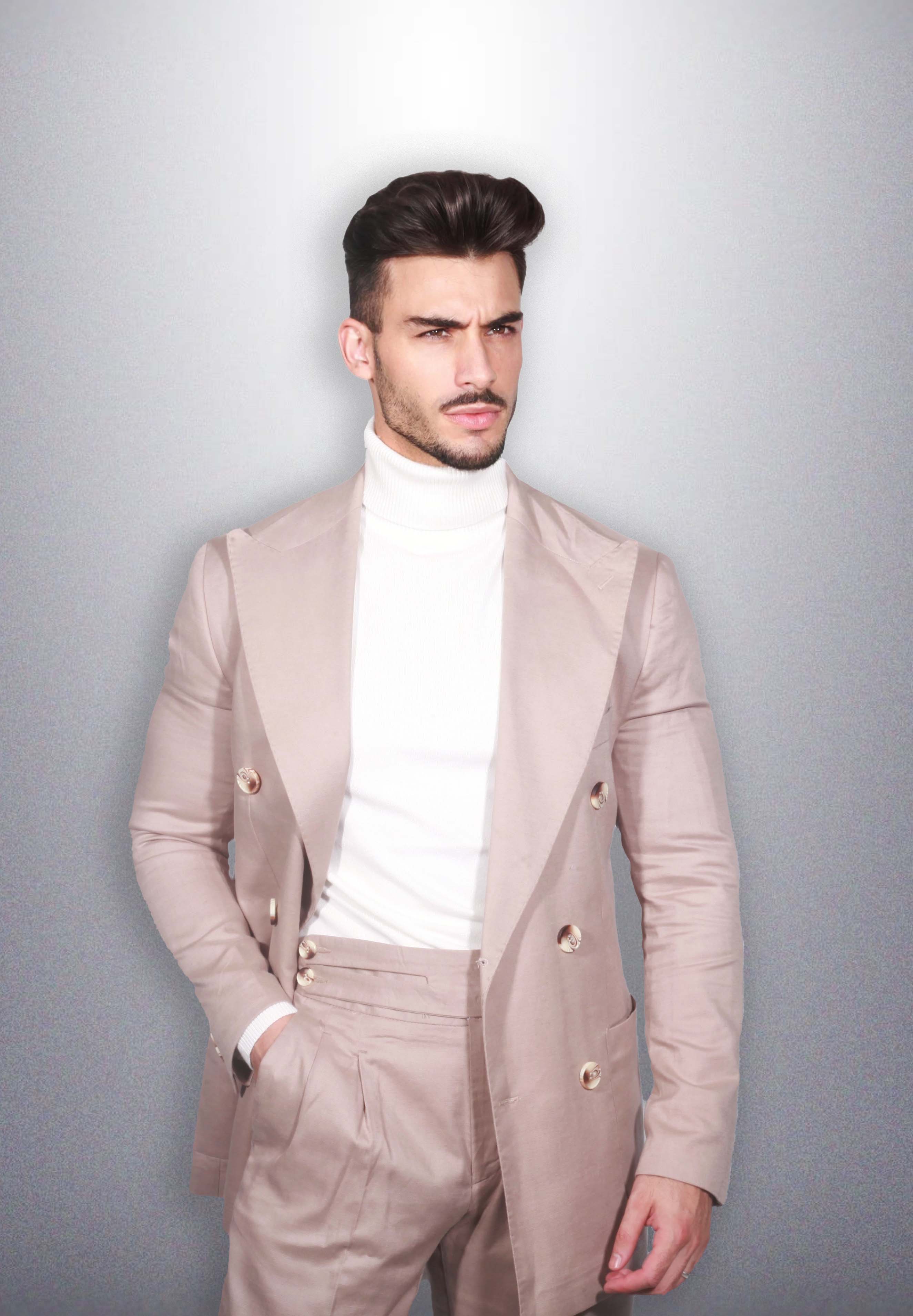 Fato Masculino em Linho e Algodão - Elegância e Conforto Natural