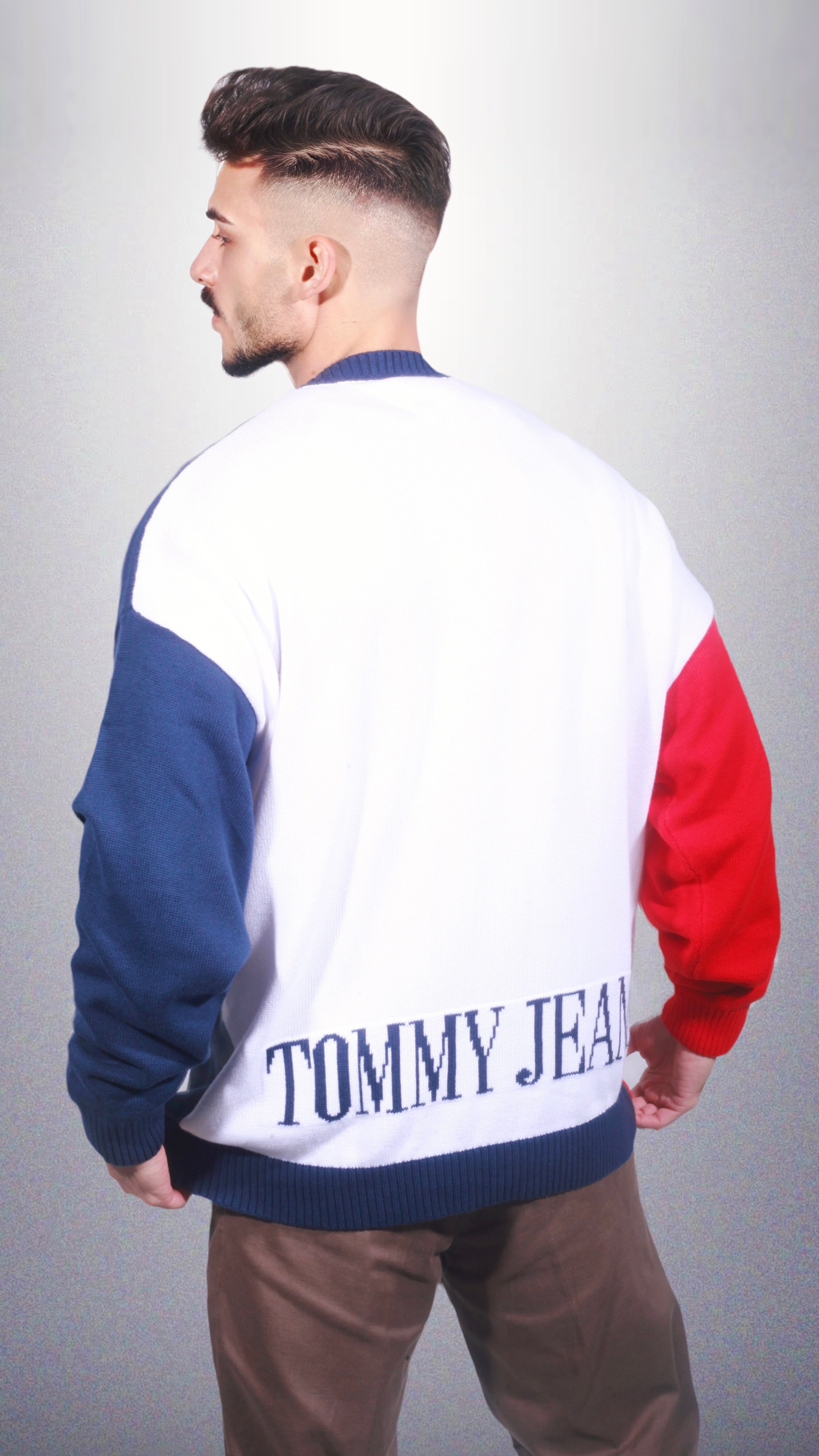 Tommy Jeans Skater Archive Cardigan Azul Escuro Ajuste Relaxado