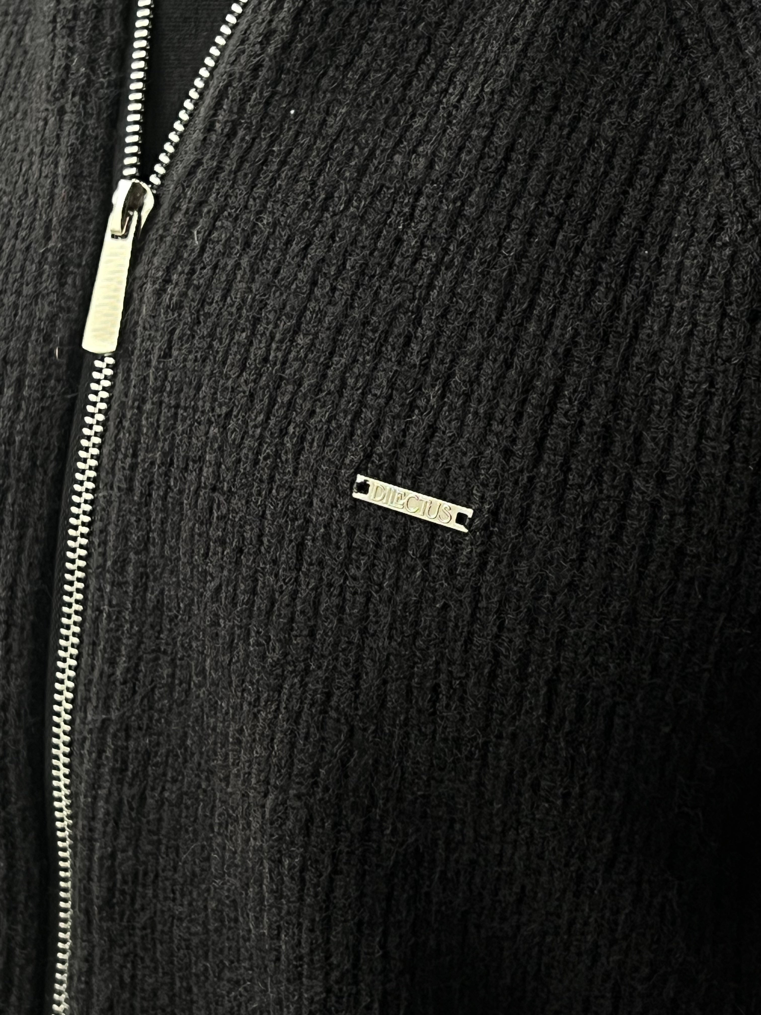 Casaco Malha Dilectus | Algodão e Lã Premium | Fecho Zipper