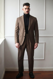 Fato de Duas Peças Dilectus - Lapela Entalhada Marrom