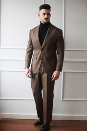 Fato de Duas Peças Dilectus - Lapela Entalhada Marrom