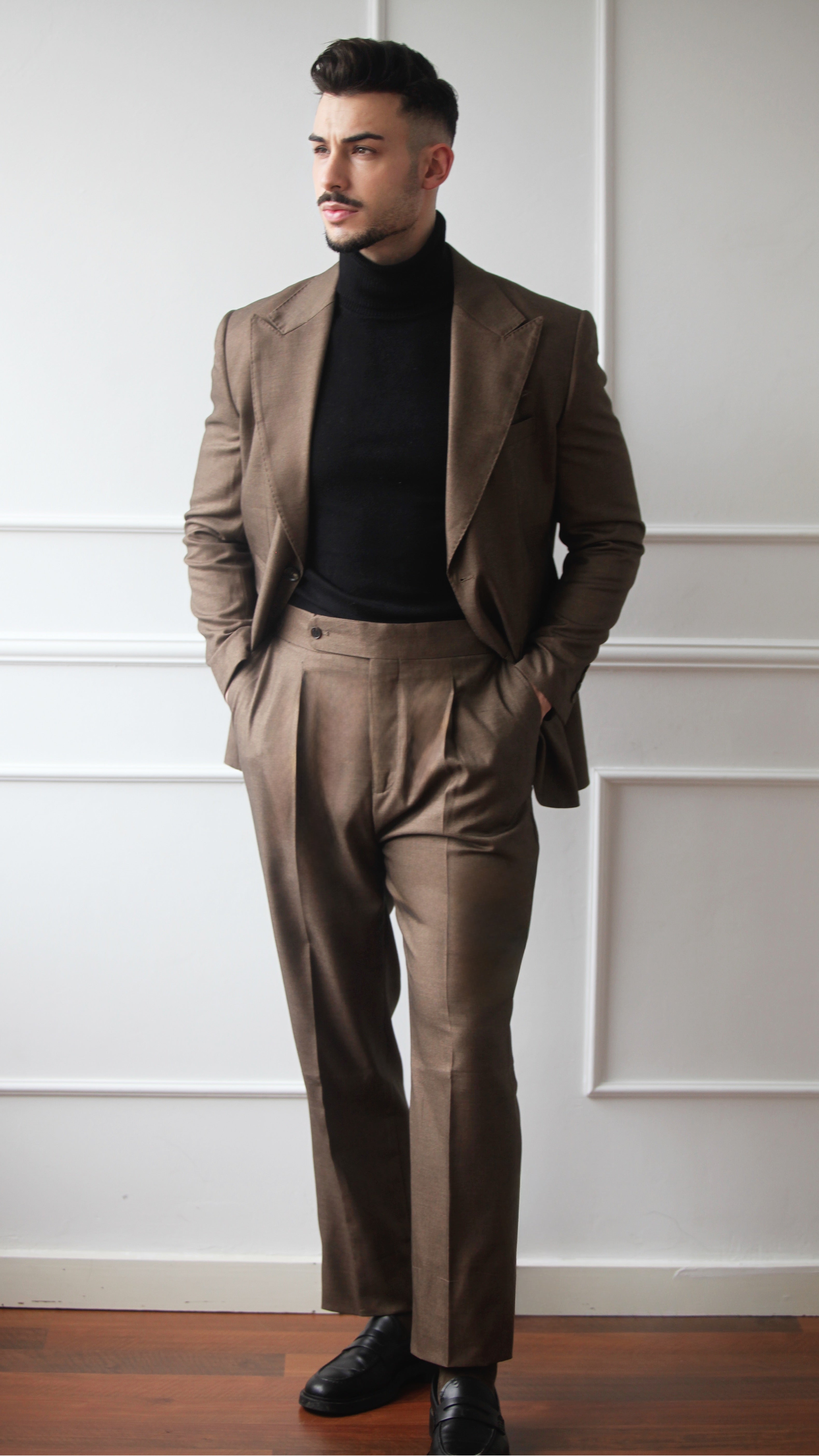 Fato de Duas Peças Dilectus - Lapela Entalhada Marrom