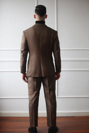 Fato de Duas Peças Dilectus - Lapela Entalhada Marrom