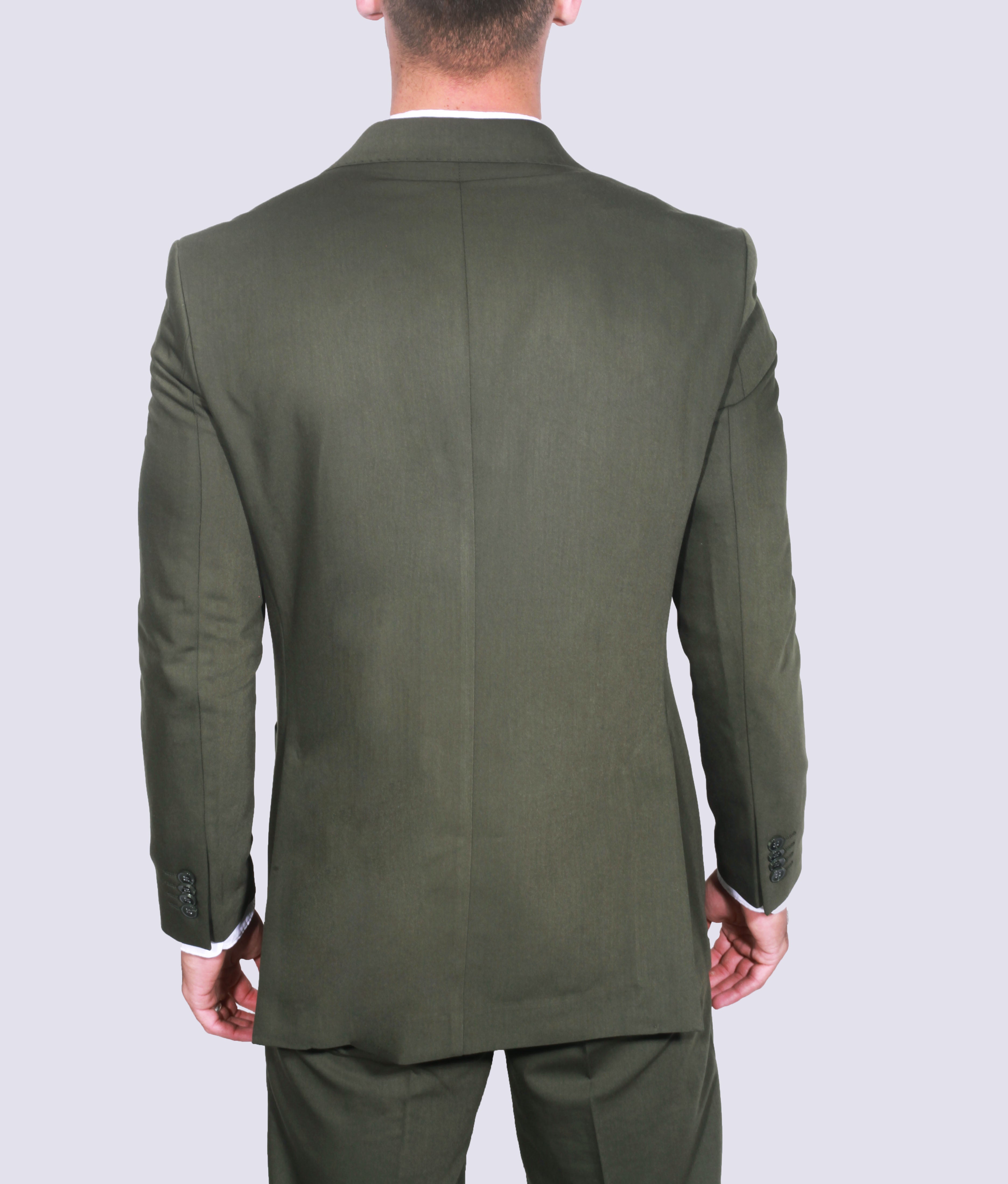 Costume coupe classique vert olive – Style et polyvalence