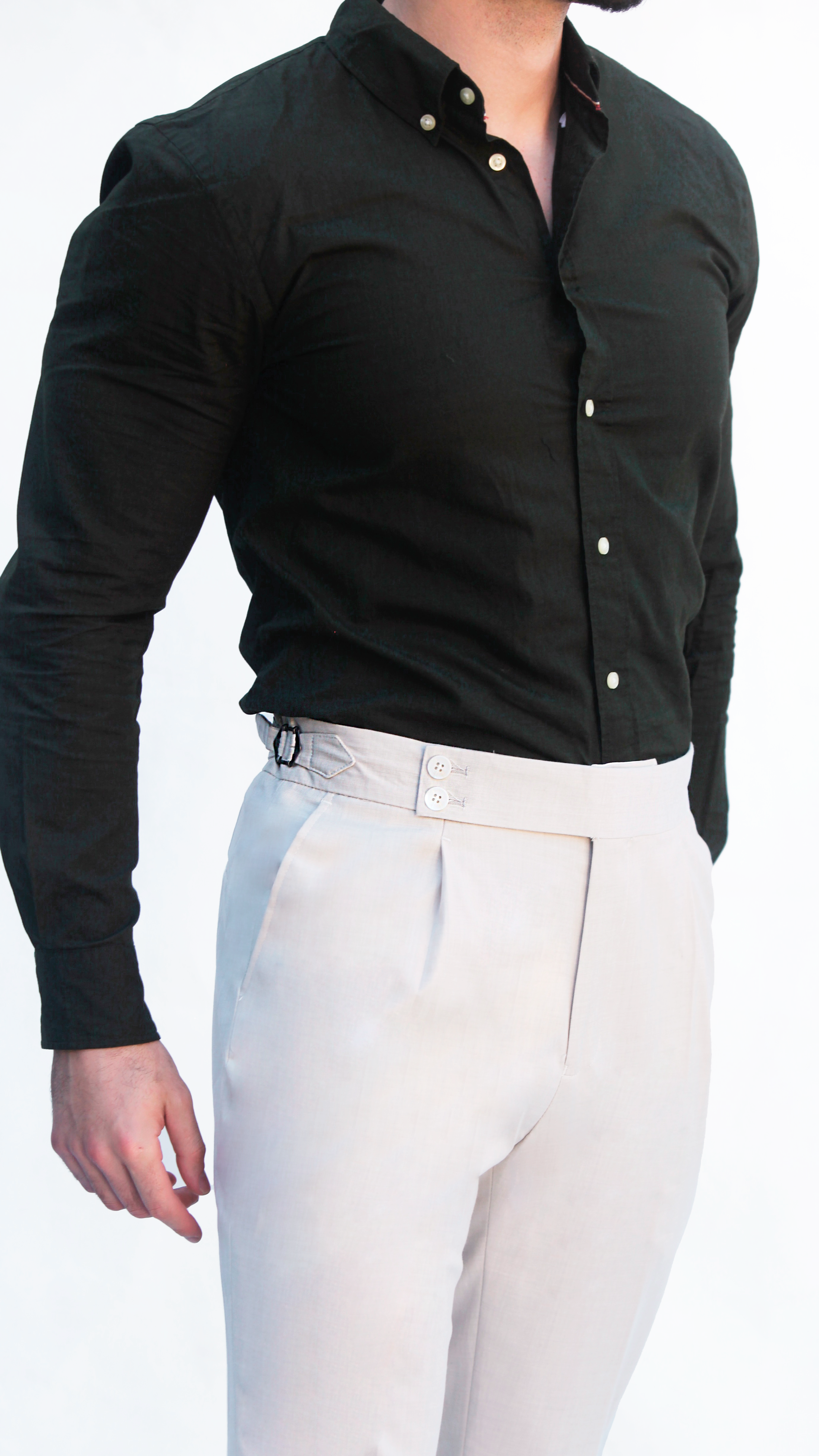 Fato Masculino Slim Fit Bege Claro