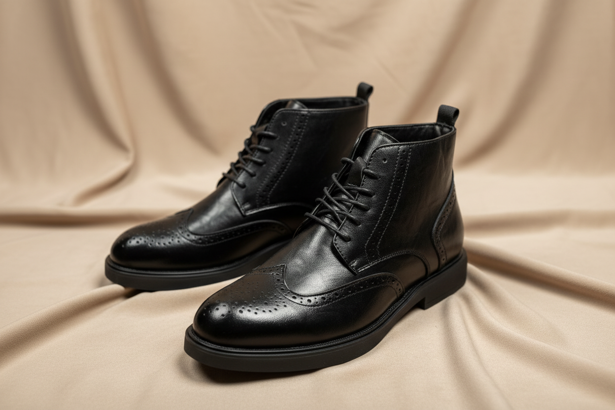 Botas Brogue - par elegante