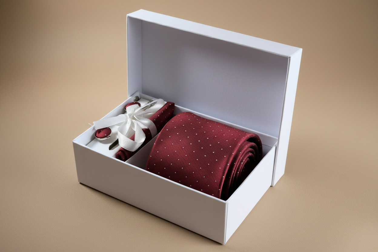Caixa 3/4 bordeaux bolas — bege elegante