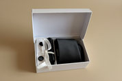 Caixa 3/4 preto liso — bege elegante