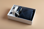 Caixa 3/4 xadrez — bege elegante