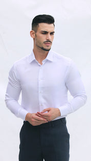 Camisa Clássica de Algodão Premium em Branco | Dilectus