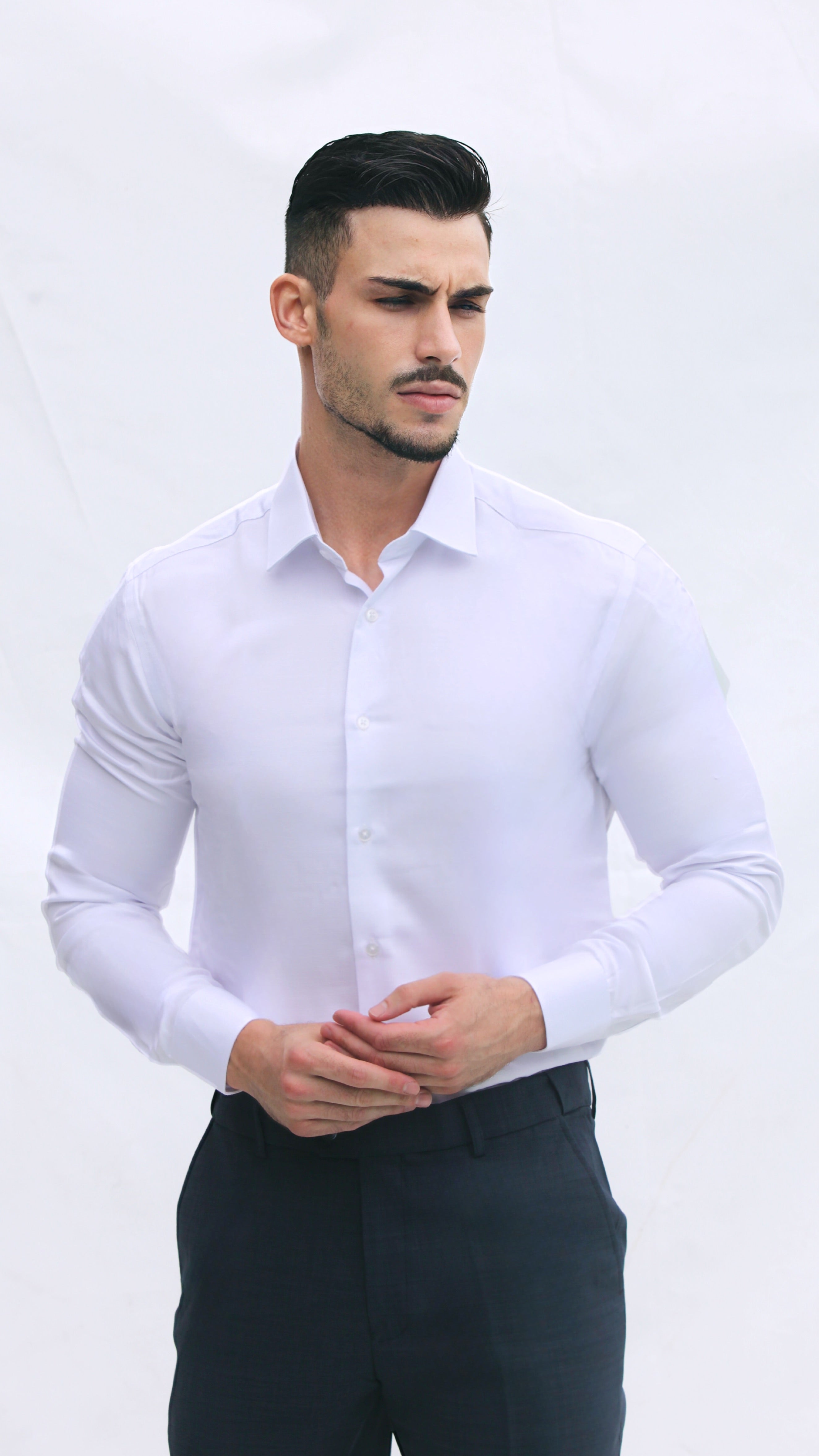 Camisa Clássica de Algodão Premium em Branco | Dilectus