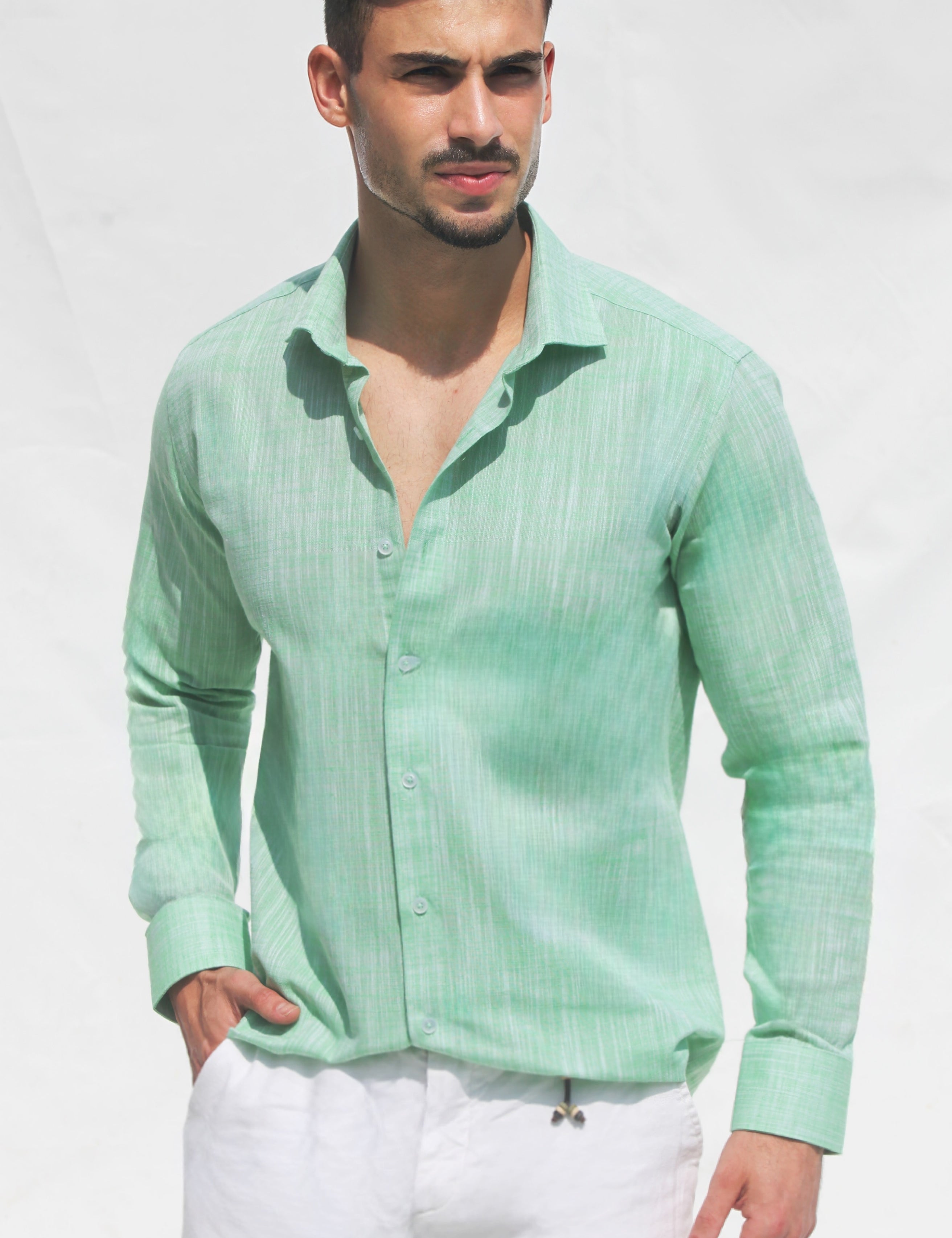 Camisa de Linho Slim Fit | Dilectus