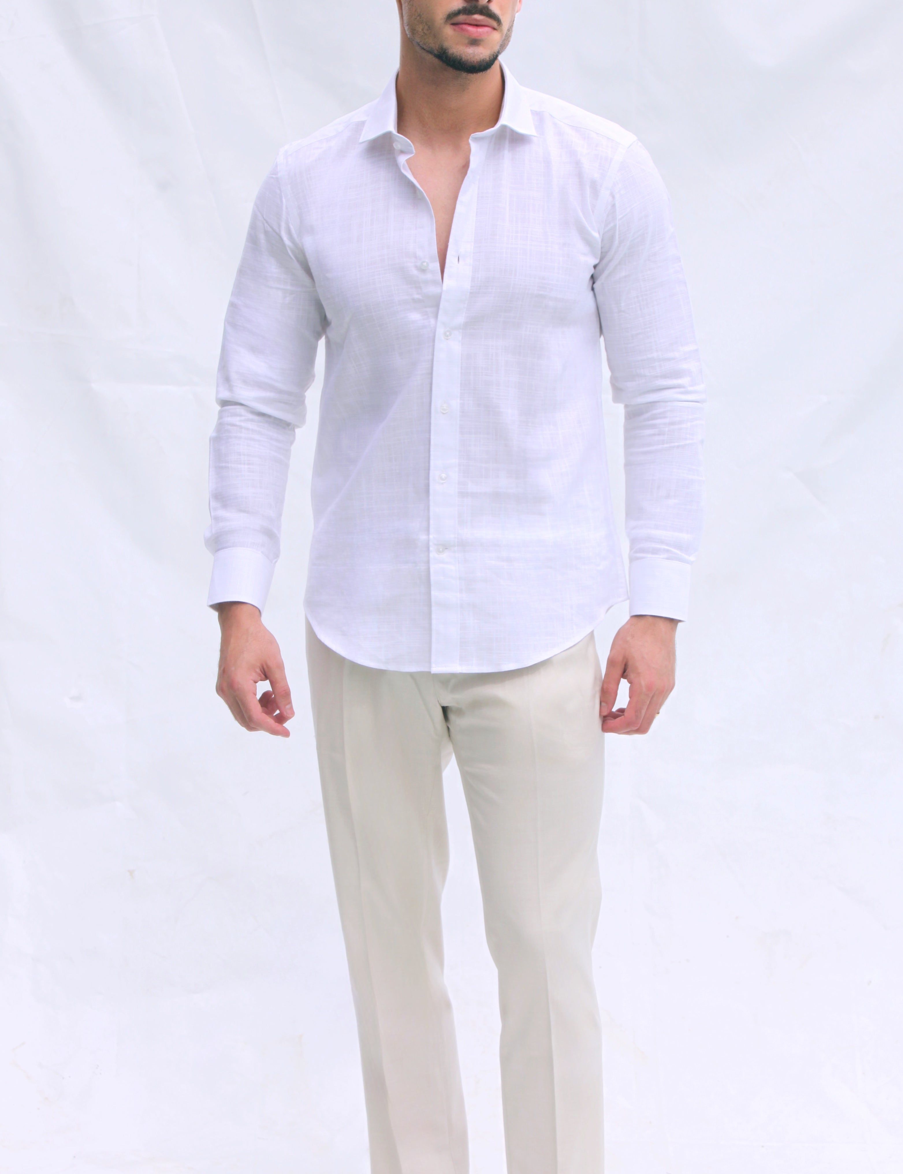 Camisa de Linho Slim Fit | Dilectus