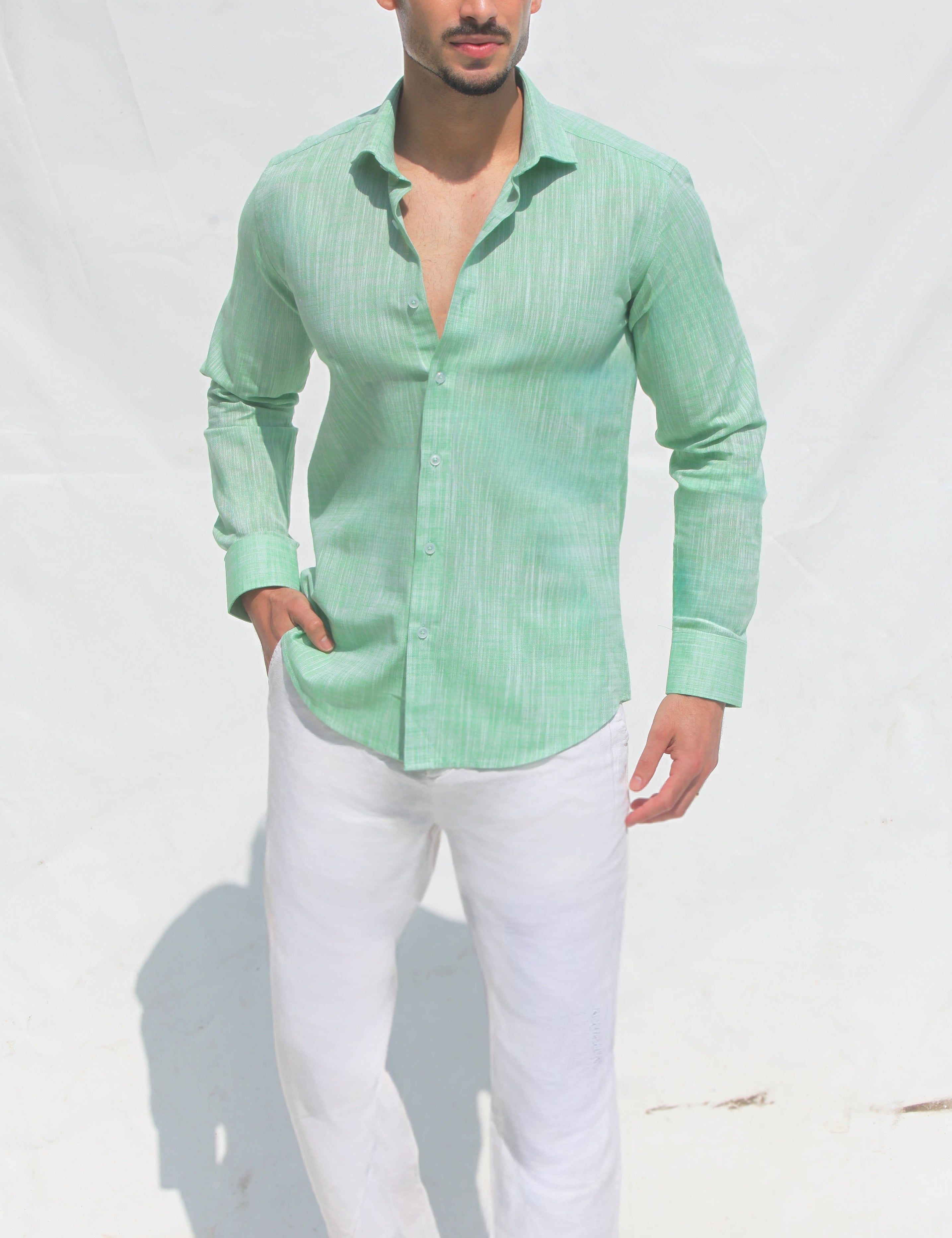 Camisa de Linho Slim Fit | Dilectus