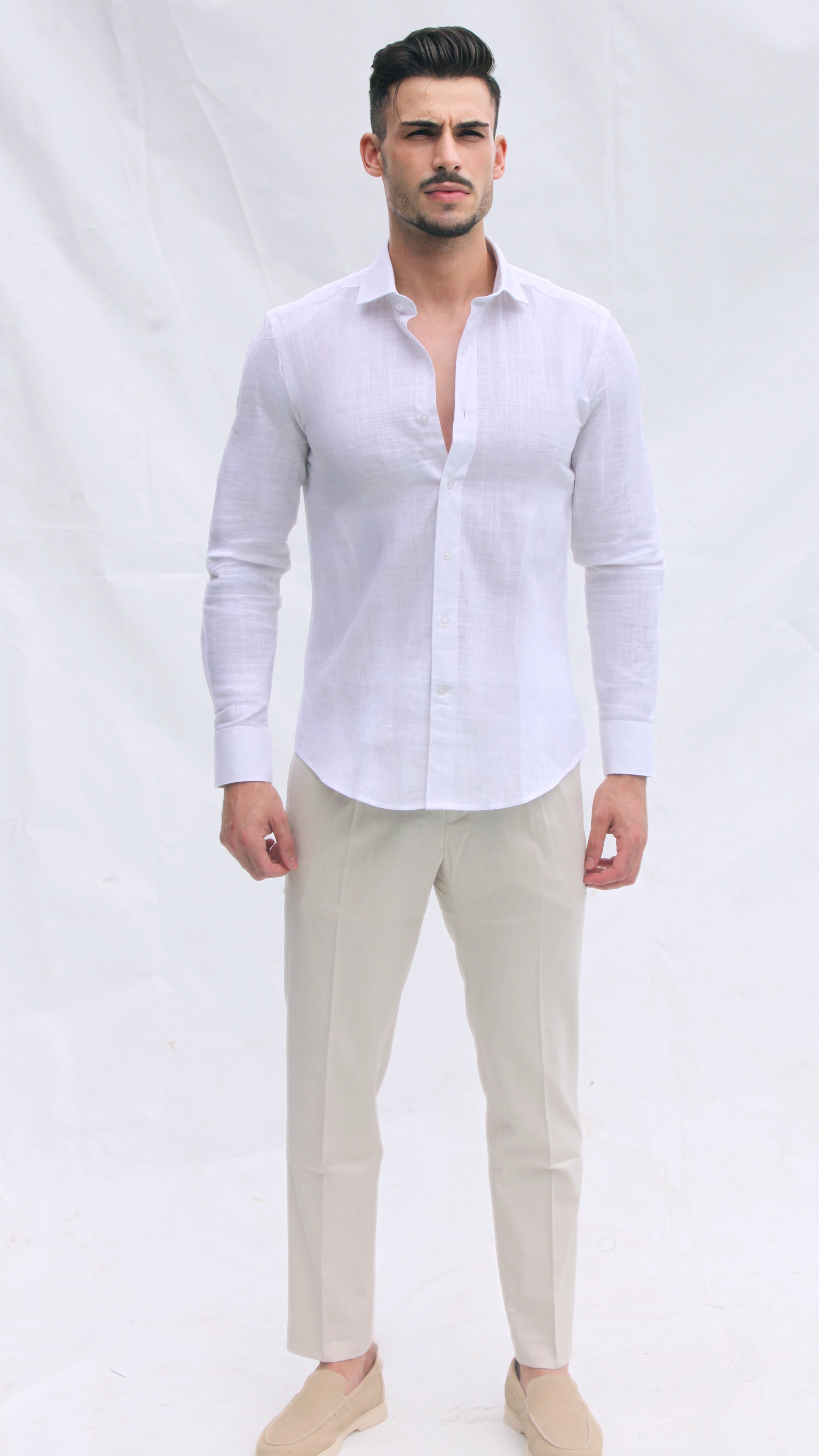 Camisa de Linho Slim Fit | Dilectus