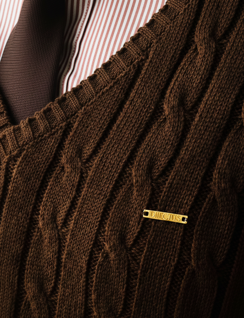 Camisola de malha trançada em Algodão Puro Premium Dilectus | Dilectus