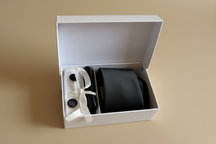 Caixa 3/4 preto liso — bege elegante