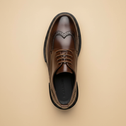 Derby castanho - vista superior