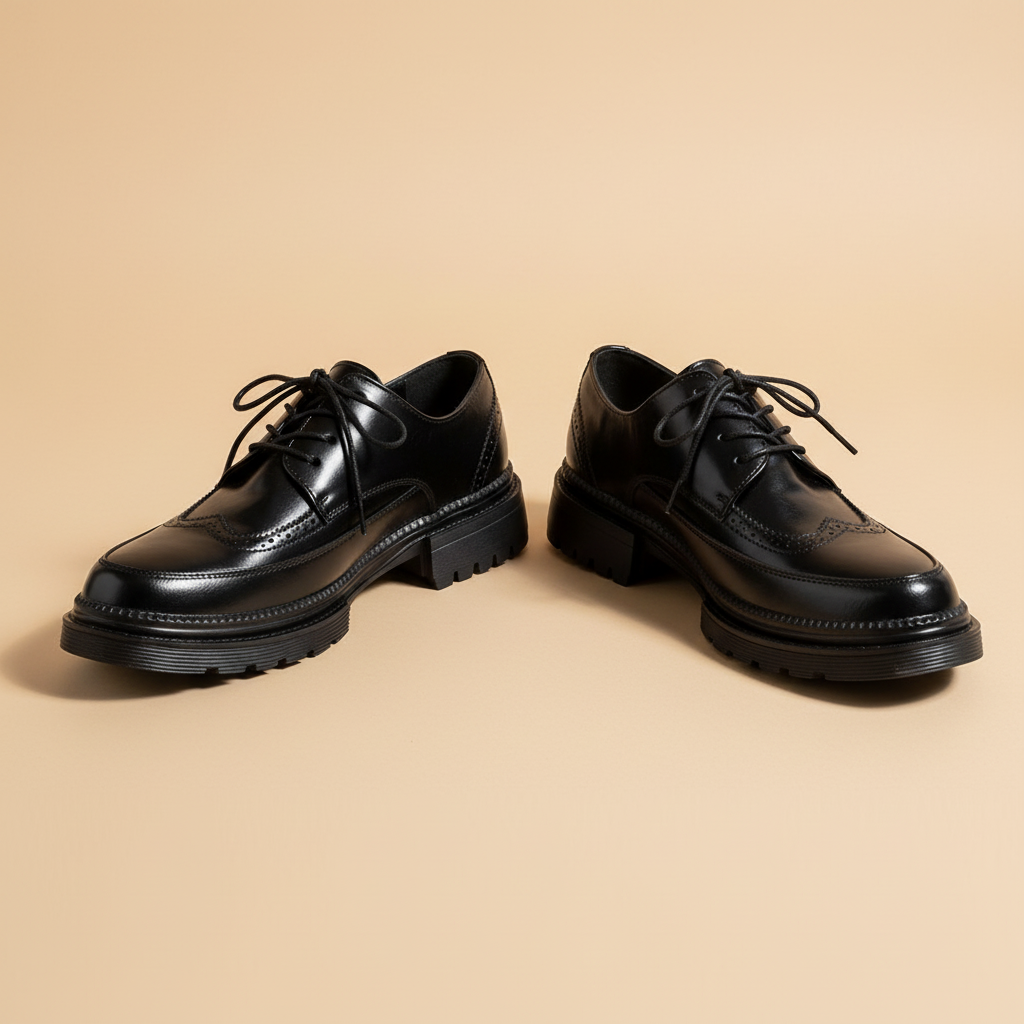 Derby pretos - ângulo dinâmico