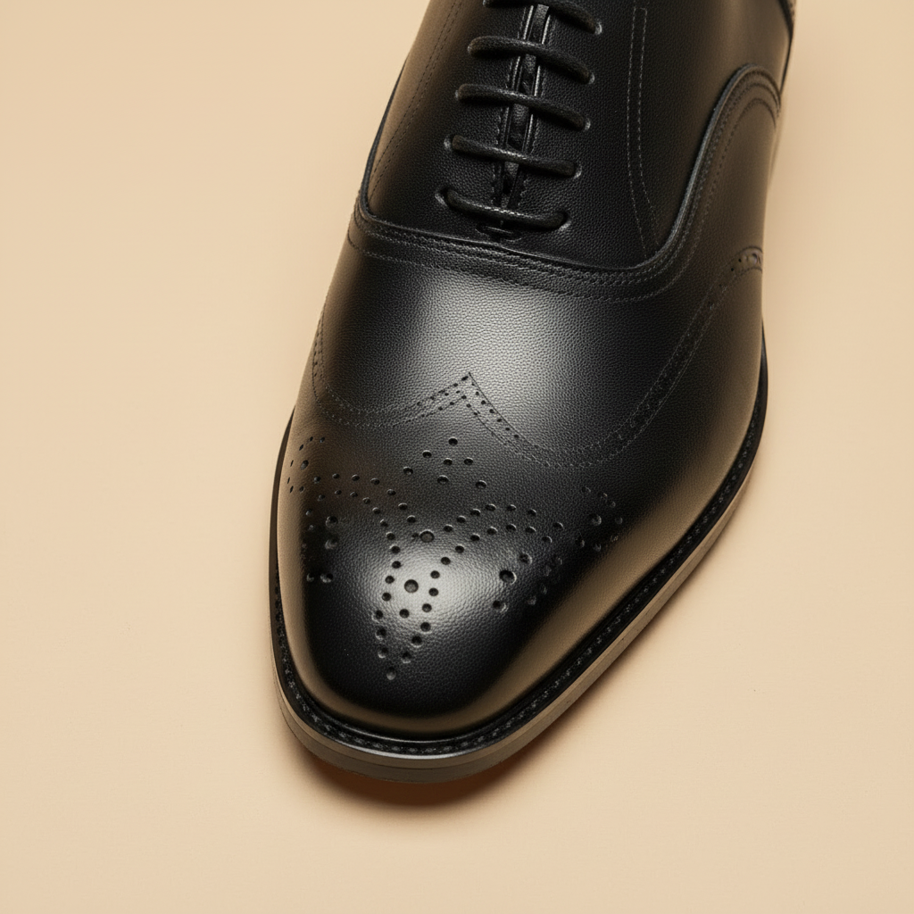 Detalhe - Biqueira com medallion brogue