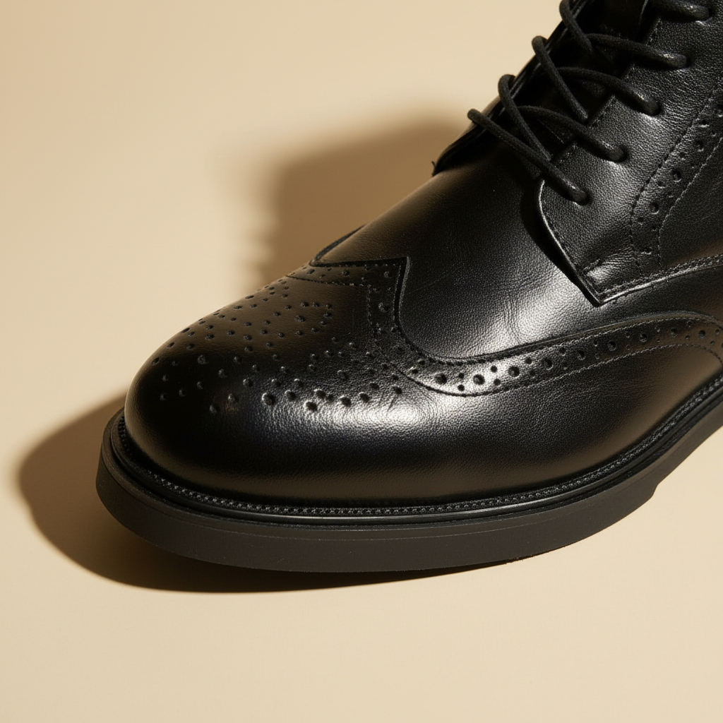 Detalhe - Biqueira wingtip com medallion