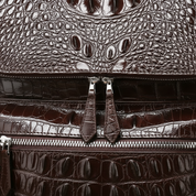 Detalhe premium da mochila