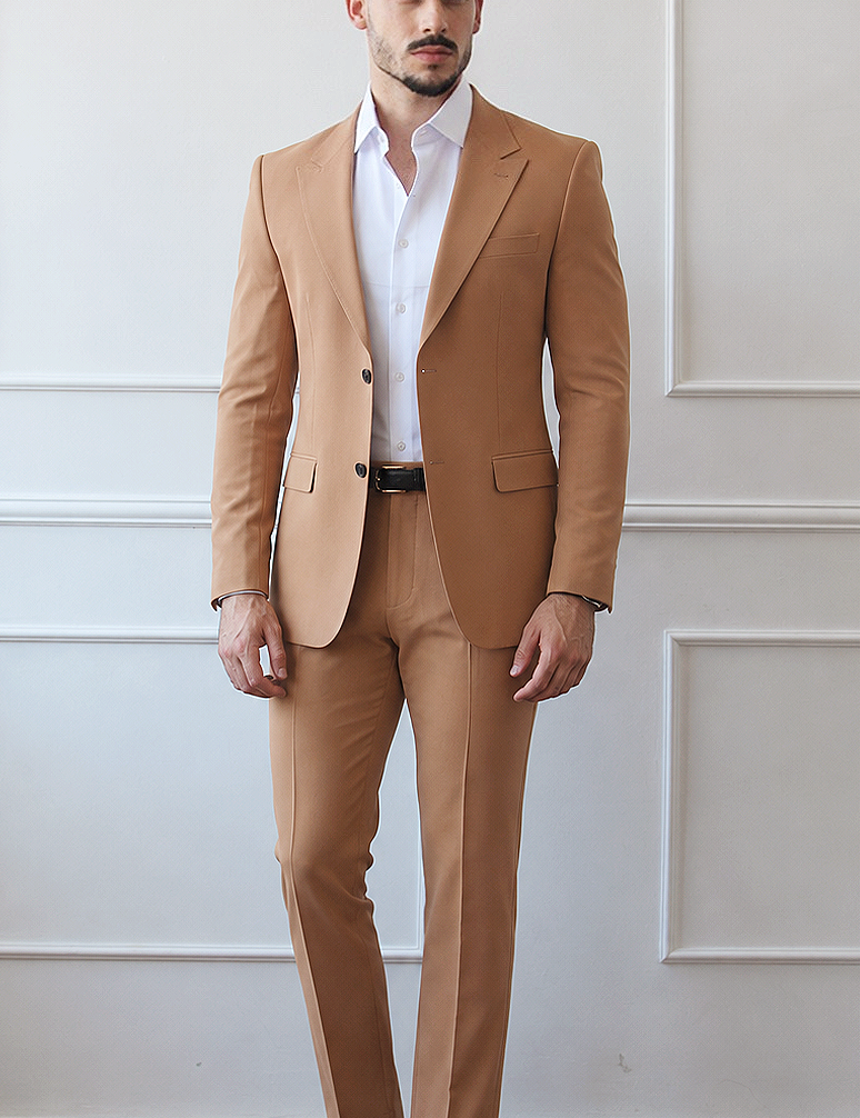 Fato de 2 Peças Camel Elegant | Dilectus