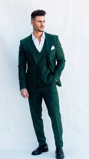 Fato Masculino 3 Peças Verde Escuro | Dilectus